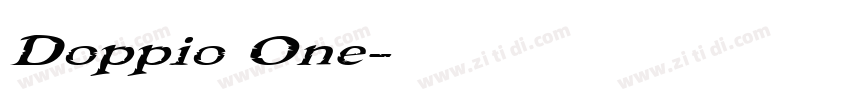 Doppio One字体转换